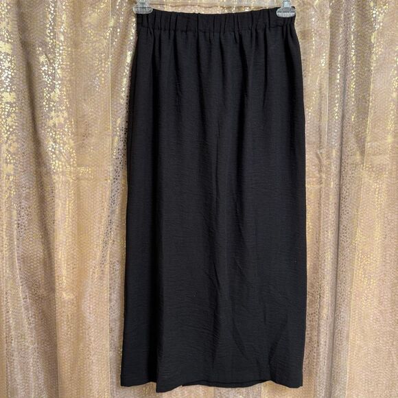 Active USA Black Button Up Side Slit Maxi Skirt Small NWT - Picture 2 of 8